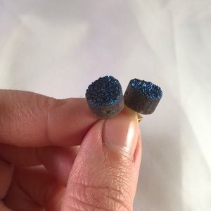 Sapphire blue Druid stud earrings
